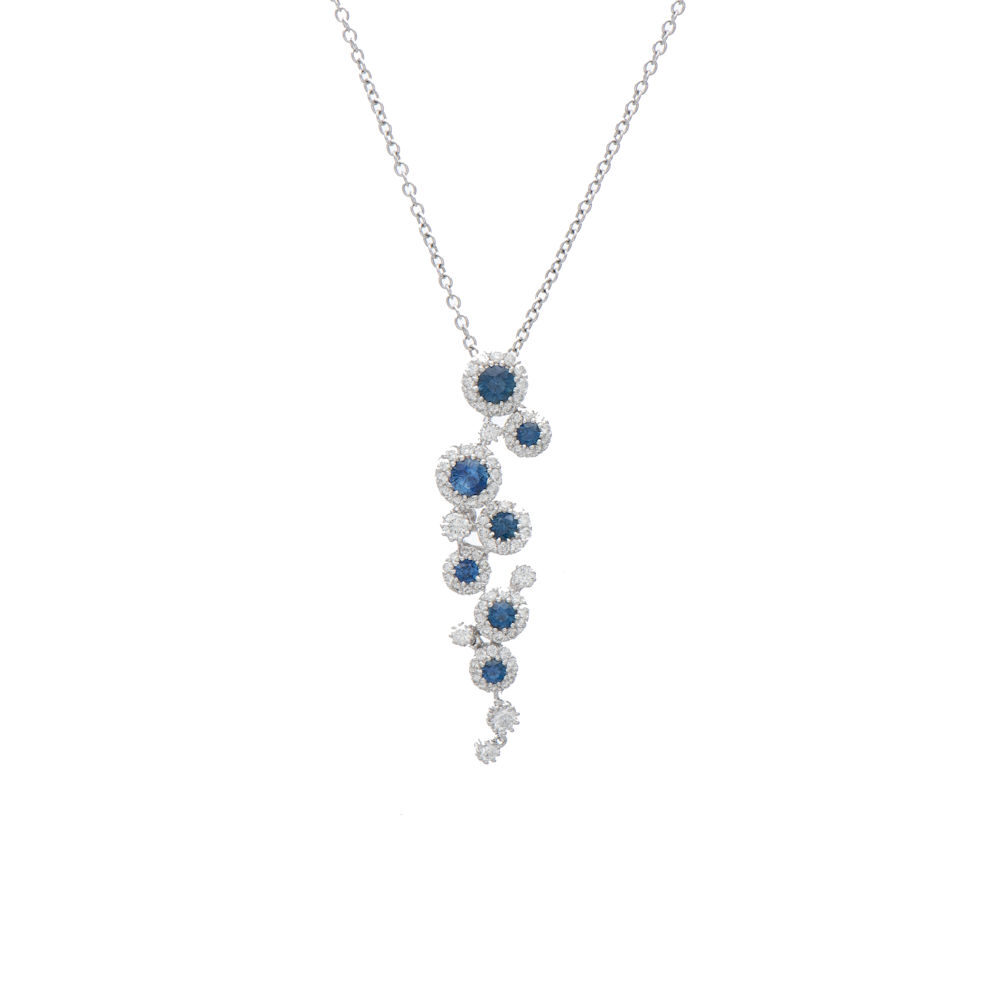necklace with sapphires and diamonds